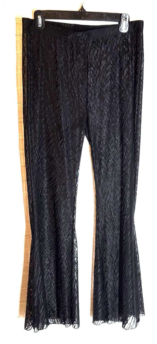 Sheer Mesh Bell Bottom Pants XL